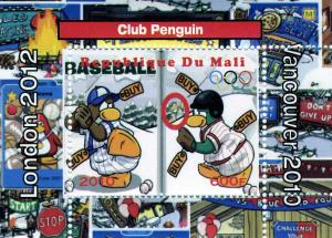 Mali 2010 Disney Club penguin-Olympics s/s Perforated mnh.vf