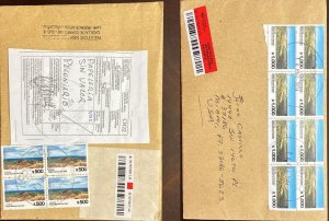 D)2024, ARGENTINA, CORRESPONDENCE SENT TO THE U.S.A, WITH 8 STAMPS, P