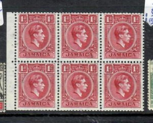 JAMAICA KGVI 1D  RED BOOKLET PANE OF 6 SG 122  MNH    P0326H