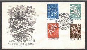 Argentina Semi-Postal # B31 - # B34 , Day Of The Americas , FDC - I Combine S/H