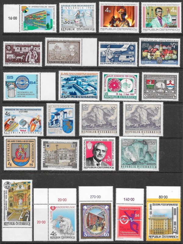 AUSTRIA (151) Mint Never Hinged Stamps all pristine