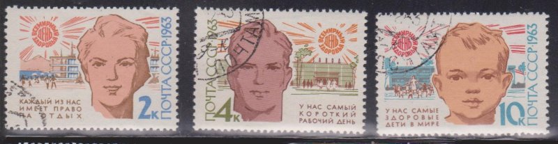 RUSSIA - Scott # 2729-31 Used - 15th World Health Day