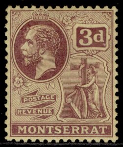 MONTSERRAT GV SG74, 3d purple/yellow, M MINT.