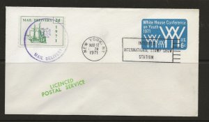 cinderella GB 1971 postal Strike cover Mail Delivery White House Conference 