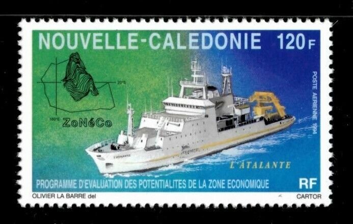 New Caledonia Air Post 1994 - Research Ship Atalante - Single Stamp - C264 - MNH