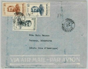 44950 - MADAGASCAR - POSTAL HISTORY - Airmail COVER to USA 1951-