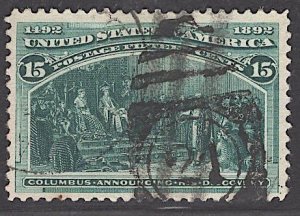 US Stamp #238 USED SCV $72.50