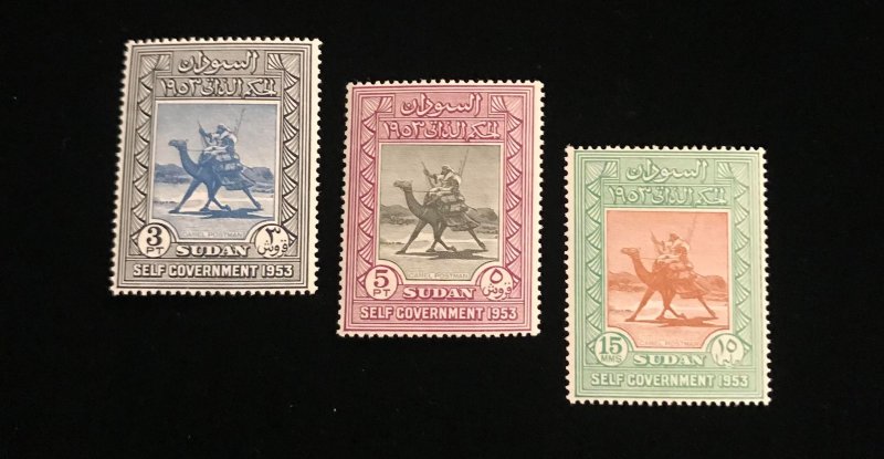 Sudan 115a - 117a, Inscribed 1953 VF, MNH, set of 3