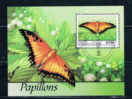 Togo Souvenir Sheet Used Butterfly (T0025)+