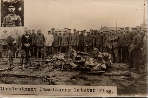 1916 Feldpost Germany WW1 Fighter Aces RPPC Postcard to Stuttgart Germany