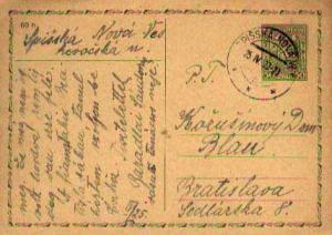 Czechoslovakia, Government Postal Card