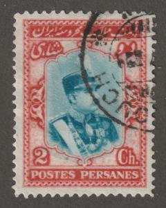 Persian stamp, Scott#745, used, 2ch, all perfs, bright colors, tall stamp,