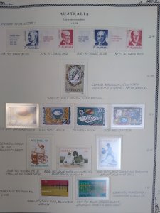 collection on pages Australia 1972-75 mostly complete MNH JL: CV $112