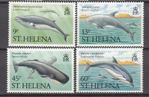 J40920 JL Stamps 1987 st helena set mnh #483-6 marine mammalss