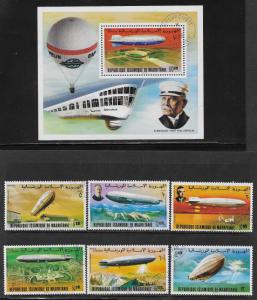 MAURITANIA SC# 345-8 + C167-69 FVF/CTO 1976