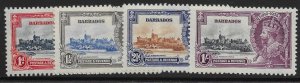 BARBADOS SG241/4 1935 SILVER JUBILEE SET MTD MINT