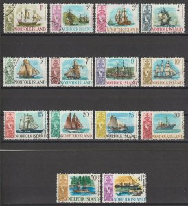 NORFOLK ISLAND 1967/68 SG 77/90 USED