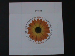 UNITED STATE-FOREVER-GLOBAL MAIL STAMP-LOVELY DAISY FLOWER, PLATE STAMP MNH VF
