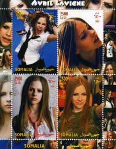 Somalia 2003 AVRIL LAVIGNE Sheet Perforated Mint (NH)