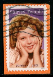 5060 US (47c) Shirley Temple SA, used on paper