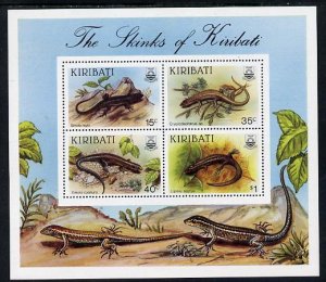 KIRIBATI - 1987 - Skinks - Perf Min Sheet - Mint Never Hinged