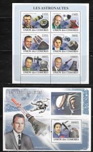 Comoro Islands 1049-50 Astronauts Mint NH