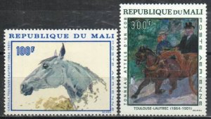 Mali Stamp C51-C52  - Horse paintings by Toulouse-Lautrec