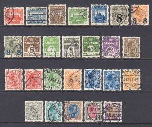 DENMARK 1920s COLLECTION LOT VF SOUND $100 SCV SELECT CANCELS