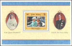 Tuvalu #750-756, Complete Set(6), Pairs + Souvenir Sheet, 1997, Royalty, Neve...