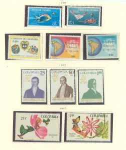 Colombia #760-69  Single (Complete Set)