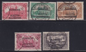 Allenstein 1920 'Plebiscite' Issue; #1-#14 (Not including #4) (21 pcs)