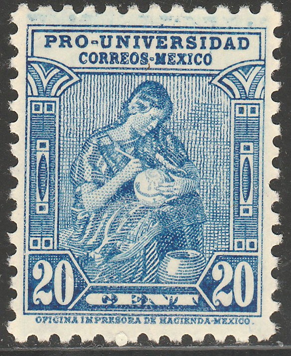 MEXICO 700, 20¢, UNIVERSITY ISSUE SINGLE. UNUSED, H OG. VF.