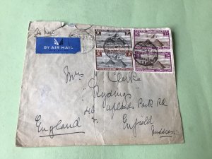 Egypt Air Mail  Pyramids Stamps Cover Alexandria 1937 Ref 53382