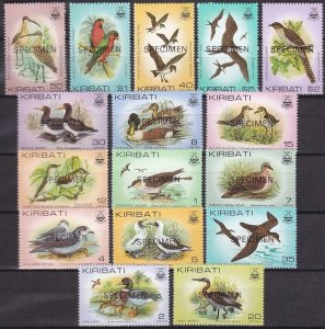 1981 Kiribati 382-397 Birds / Overprint - SPECIMEN 60,00 €