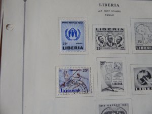 Liberia 1892-1976 Stamp Collection on Scott International Stamp Album Pages