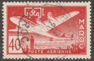 French Morocco, stamp, scott#c49,  used, hinged, 40f,