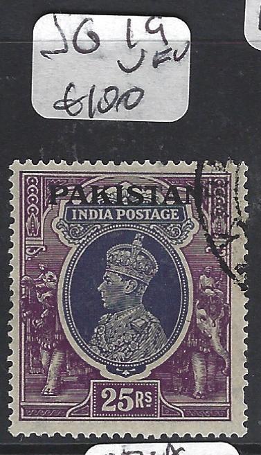 PAKISTAN (P1103B) ON INDIA KGVI  SG 19  25R   VFU
