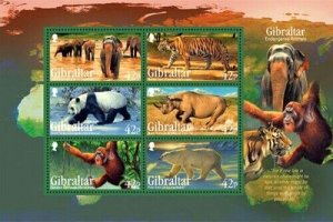Gibraltar 2012 - Endangered Animals - Sheet of 6 stamps - MNH