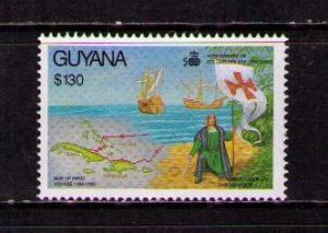 GUYANA Sc# 2529 MNH FVF Map Columbus Ships Land San Salvador