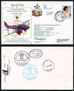 RV13c Princess Alexandra to Nepal Signed by D.R. Green and N.E.L. Beresford 