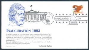 1993 Bill Clinton Inauguration - Aristocrat Cachet  MG