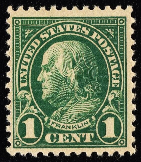 US 552 MNH VF/XF 1 Cent Franklin Green