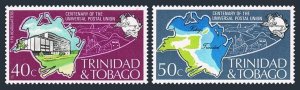 Trinidad & Tobago 243-244,244a sheet,MNH, UPU-100,1974.Map,Mail Transport:Plane,