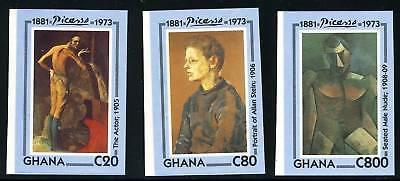 GHANA SCOTT# 1600-2 PICASSO PAINTING IMPERF SET MNH