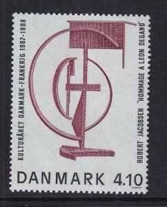 Denmark  #860  MNH  1988  cultural exchange program .  sculpture