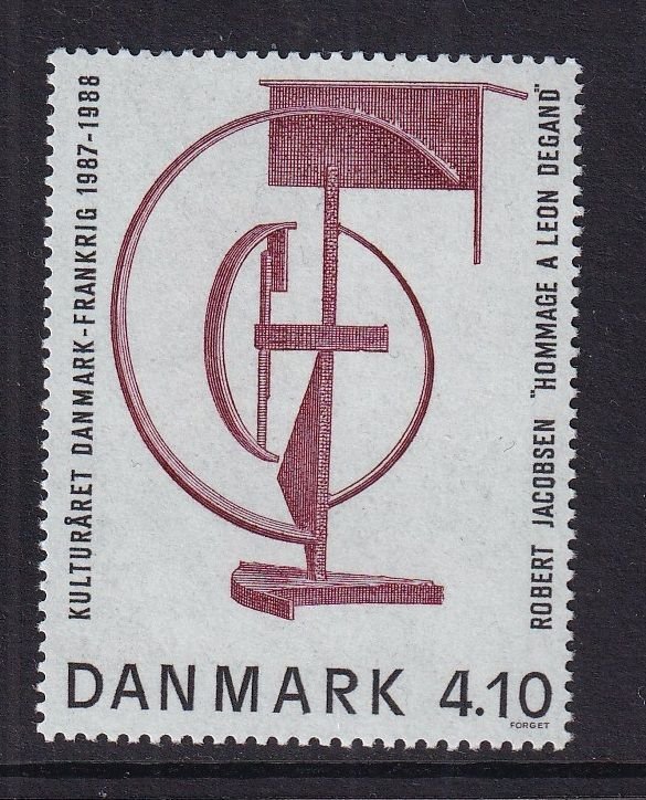 Denmark  #860  MNH  1988  cultural exchange program .  sculpture