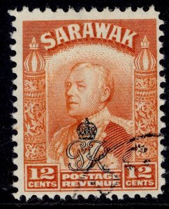 SARAWAK GVI SG157, 12c orange, FINE USED.