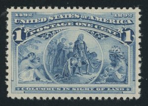 USA 230 - 1 cent Columbian - PSE Graded Cert: XF-Sup 95 Mint OGnh