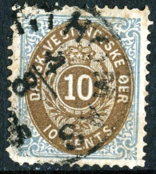 DANISH WEST INDIES  SC #10, USED - 1876 - DWI004