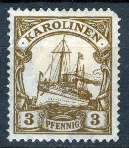 German Caroline Islands, 1901, The Kaiser's Ship Hohenzollern 3 P, BROWN